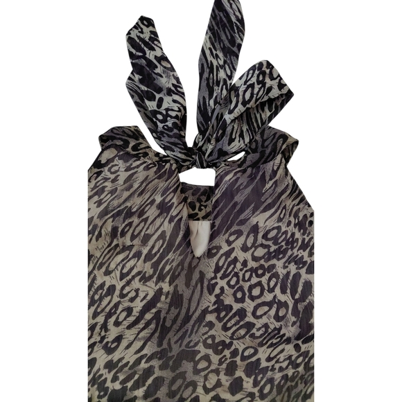 Zoe + Skye Animal Print Halter Top - Picture 5 of 8